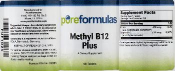PureFormulas Methyl B12 Plus - supplement