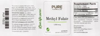 PureFormulas Methyl Folate 1,000 mcg - supplement