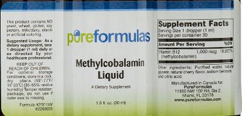 PureFormulas Methylcobalamin Liquid - supplement