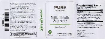 PureFormulas Milk Thistle Supreme - supplement