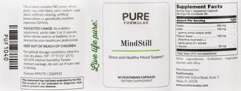 PureFormulas MindStill - supplement
