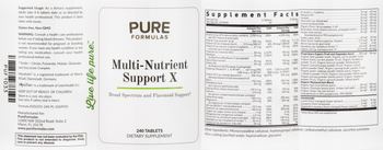 PureFormulas Multi-Nutrient Support X - supplement