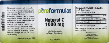PureFormulas Natural C 1000 mg With Bioflavonoids - supplement