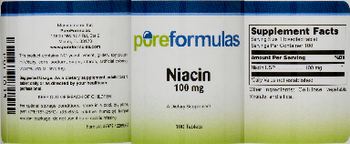 PureFormulas Niacin 100 mg - supplement
