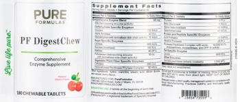 PureFormulas PF DigestChew Natural Cherry Flavor - comprehensive enzyme supplement
