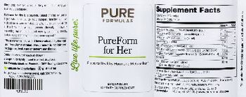 PureFormulas PureForm for Her - supplement