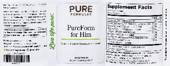 PureFormulas PureForm for Him - supplement