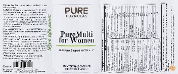PureFormulas PureMulti for Women - supplement