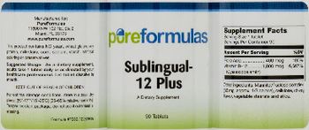 PureFormulas Sublingual-12 Plus - supplement