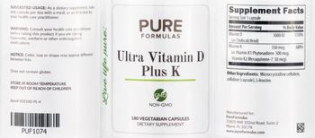 PureFormulas Ultra Vitamin D plus K - supplement