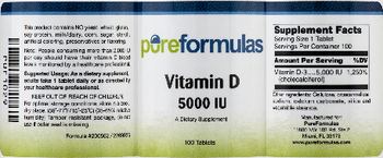 PureFormulas Vitamin D 5000 IU - supplement