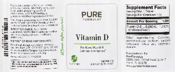 PureFormulas Vitamin D - supplement