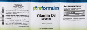 PureFormulas Vitamin D3 5000 IU - supplement