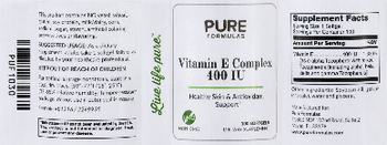 PureFormulas Vitamin E Complex 400 IU - supplement