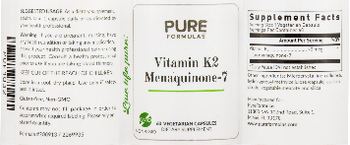 PureFormulas Vitamin K2 Menaquinone-7 - supplement