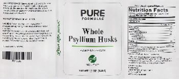 PureFormulas Whole Psyllium Husks - supplement