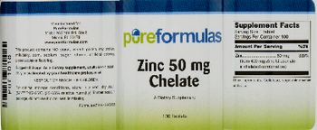 PureFormulas Zinc 50 mg Chelate - supplement