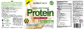 Purely Inspired 100% Plant-Based Protein Nutritional Shake French Vanilla - supplement