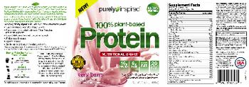 Purely Inspired 100% Plant-Based Protein Nutritional Shake Very Berry - supplement
