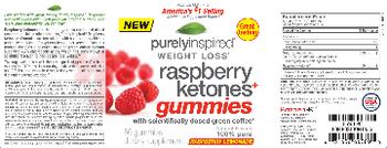 Purely Inspired Raspberry Ketones+ Gummies Raspberry Lemonade - supplement