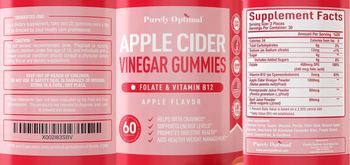 Purely Optimal Apple Cider Vinegar Gummies Apple Flavor - supplement