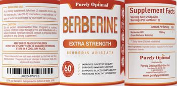 Purely Optimal Berberine Extra Strength - supplement