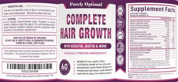 Purely Optimal Complete Hair Growth - supplement