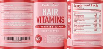 Purely Optimal Hair Vitamins Berry Flavor - supplement