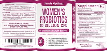 Purely Optimal Women's Probiotics 60 Billion CFU - supplement