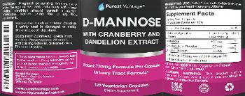 Purest Vantage D-Mannose - supplement