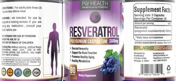 PurHEALTH Resveratrol 1500 mg - supplement