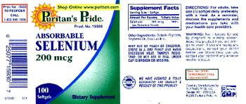 Puritan's Pride Absorbable Selenium - supplement