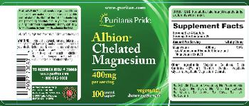 Puritan's Pride Albion Chelated Magnesium 400 mg - supplement