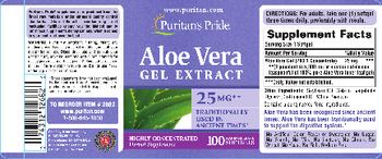 Puritan's Pride Aloe Vera Gel Extract 25 mg - herbal supplement