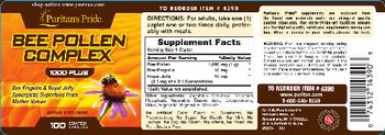 Puritan's Pride Bee Pollen Complex 1000 Plus - supplement