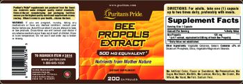 Puritan's Pride Bee Propolis Extract - supplement