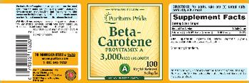 Puritan's Pride Beta-Carotene Provitamin A 3,000 mcg (10,000 IU) - vitamin supplement