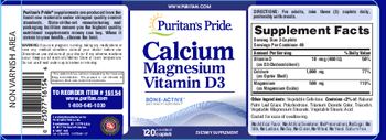 Puritan's Pride Calcium Magnesium Vitamin D3 - supplement