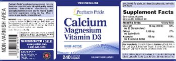Puritan's Pride Calcium Magnesium Vitamin D3 - supplement