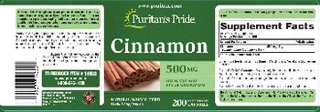 Puritan's Pride Cinnamon 500 mg - herbal supplement