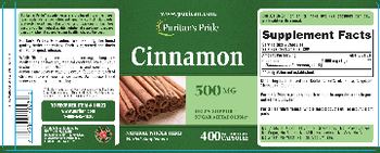 Puritan's Pride Cinnamon 500 mg - herbal supplement