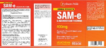 Puritan's Pride Double Strength SAM-e 400 mg - vegetarian supplement