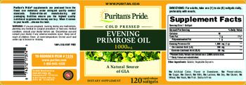 Puritan's Pride Evening Primrose Oil 1000 mg - supplement