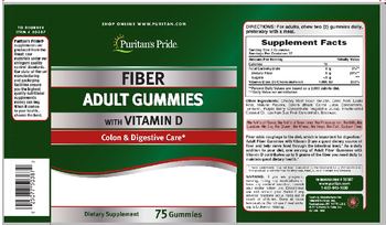 Puritan's Pride Fiber Adult Gummies with Vitamin D - supplement
