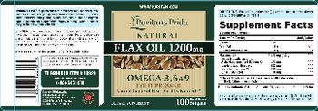 Puritan's Pride Flax Oil 1200 mg - supplement
