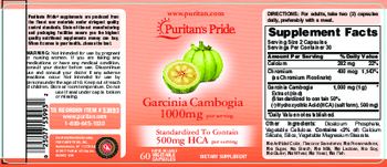 Puritan's Pride Garcinia Cambogia 1000 mg - supplement