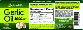 Puritan's Pride Garlic Oil 5000 mg - supplement