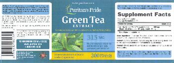 Puritan's Pride Green Tea Extract 315 mg - herbal supplement