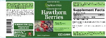 Puritan's Pride Hawthorn Berries 565 mg - herbal supplement