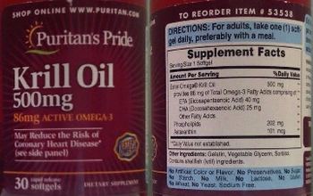Puritan's Pride Krill Oil 500 mg - supplement